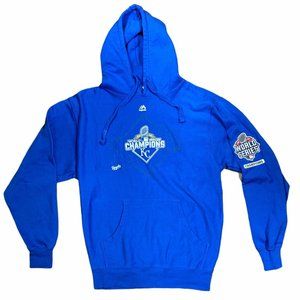 Majestic Kansas City Royals MLB World Champion Series Men's Blue Hoodie - Size M